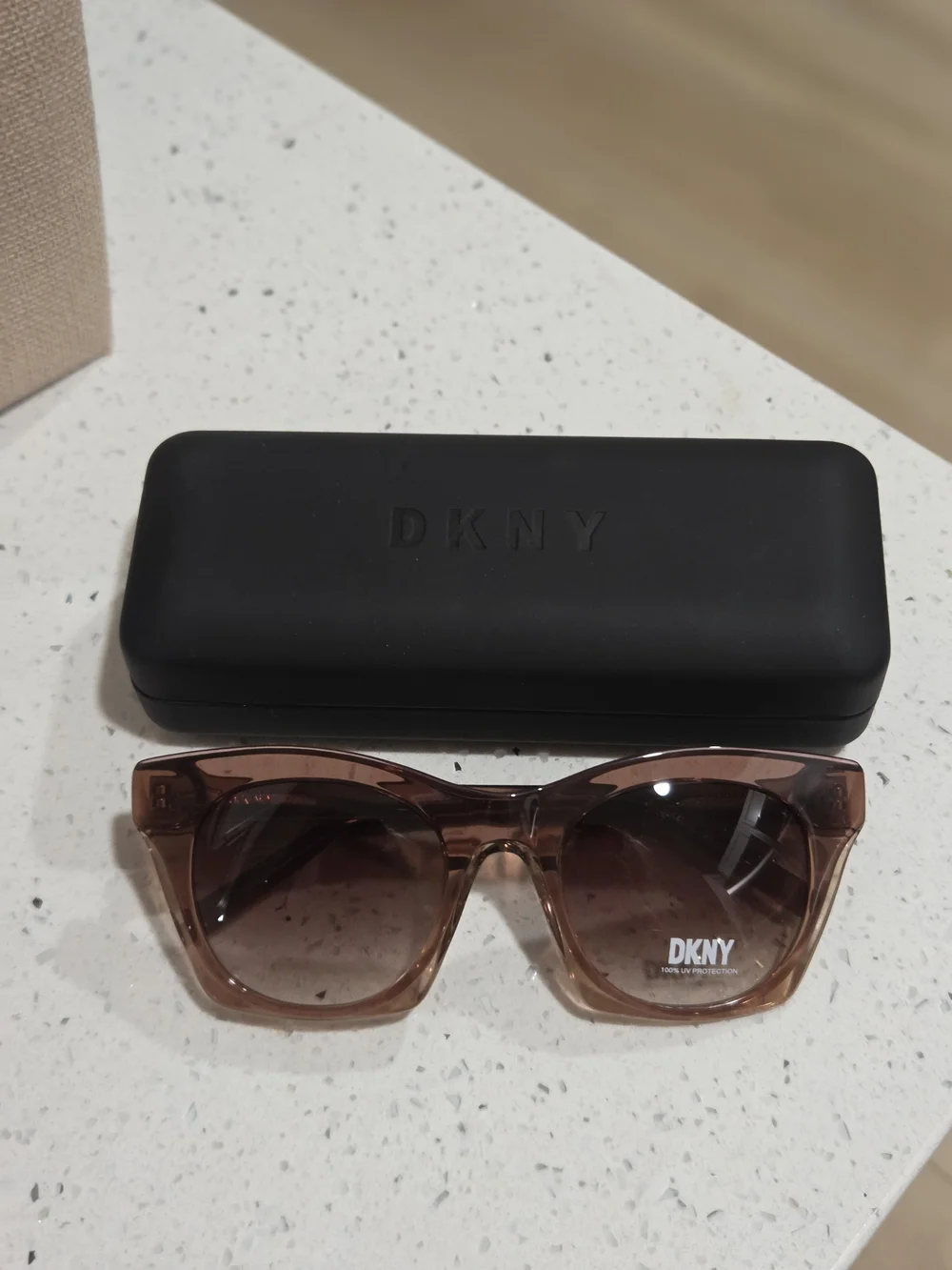 DKNY Women's Square Sunglasses in Light Brown